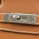 エルメス HERMES バーキン30 ゴールド トゴ ハンドバッグ シルバー金具 茶