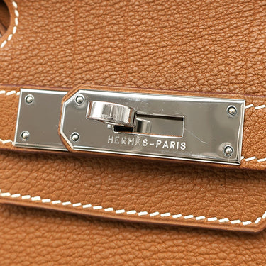 エルメス HERMES バーキン30 ゴールド トゴ ハンドバッグ シルバー金具 茶