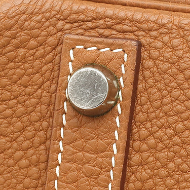 エルメス HERMES バーキン30 ゴールド トゴ ハンドバッグ シルバー金具 茶