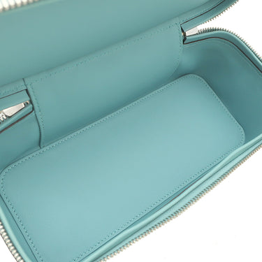 エルメス HERMES ボリードスクレ ブルーアトール スイフト ハンドバッグ シルバー金具 水色