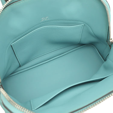 エルメス HERMES ボリードスクレ ブルーアトール スイフト ハンドバッグ シルバー金具 水色