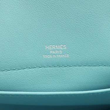 エルメス HERMES ボリードスクレ ブルーアトール スイフト ハンドバッグ シルバー金具 水色