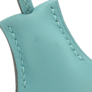 エルメス HERMES ボリードスクレ ブルーアトール スイフト ハンドバッグ シルバー金具 水色