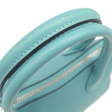 エルメス HERMES ボリードスクレ ブルーアトール スイフト ハンドバッグ シルバー金具 水色