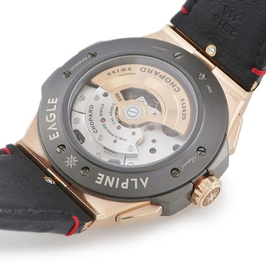 ショパール CHOPARD アルパイン イーグル XL クロノ 295387-9001 自動巻き メンズ 新品同様 K18RG×チタン ブラック ワシ