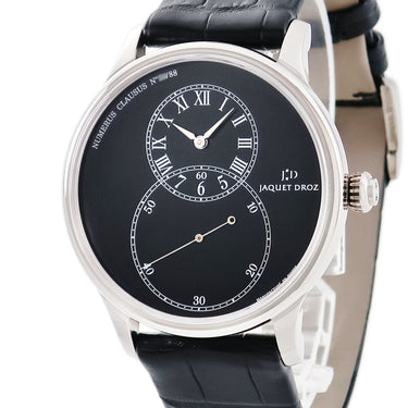 腕時計 ジャケ・ドロー Jaquet Droz グラン セコンド エナメル ブラック J003034284 自動巻き メンズ K18WG無垢 ブラック