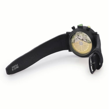 腕時計 アランシルベスタイン ALAIN SILBERSTEIN クロノ2 KRONO AUTO 自動巻き メンズ OH済 トリプルカレンダー ムーンフェイズ ブラックPVD加工