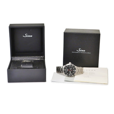 腕時計 ジン SINN ミリタリー タイプ3 日本限定 9910 自動巻き メンズ ブラック バー 9時位置リューズ