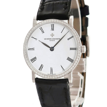 腕時計 ヴァシュロン・コンスタンタン VACHERON CONSTANTIN エッセンシャル パトリモニー 33593/000G 手巻き メンズ レディース OH済 K18WG ダイヤ