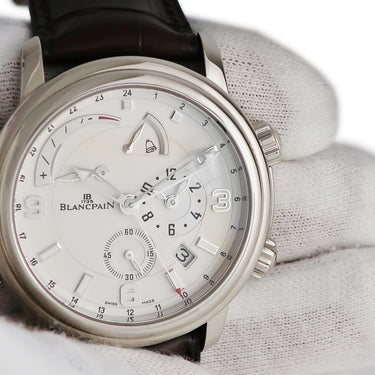 腕時計 ブランパン BLANCPAIN レマン レヴェール GMT 2841-1542-53B 自動巻き メンズ K18WG無垢製 オパーリン