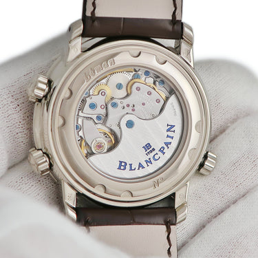 腕時計 ブランパン BLANCPAIN レマン レヴェール GMT 2841-1542-53B 自動巻き メンズ K18WG無垢製 オパーリン