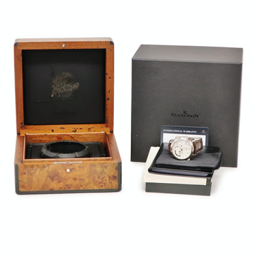 腕時計 ブランパン BLANCPAIN レマン レヴェール GMT 2841-1542-53B 自動巻き メンズ K18WG無垢製 オパーリン