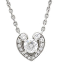 カルティエ Cartier ユアマイン プラチナシルバー Pt950 ダイヤモンド K18WG(留め具) ネックレス プラチナ 950 ハート ダイヤ