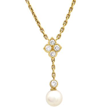カルティエ Cartier ヒンドゥ パール ダイヤ イエローゴールド K18YG パール ダイヤモンド ネックレス 18金 18K