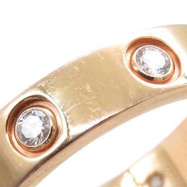 カルティエ Cartier ミニラブリング フルダイヤ B4056247 イエローゴールド K18YG #47(JP7) リング 指輪 LOVE Ring 750 18K YG 18金 8P 7号