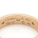 カルティエ Cartier ミニラブリング フルダイヤ B4056247 イエローゴールド K18YG #47(JP7) リング 指輪 LOVE Ring 750 18K YG 18金 8P 7号