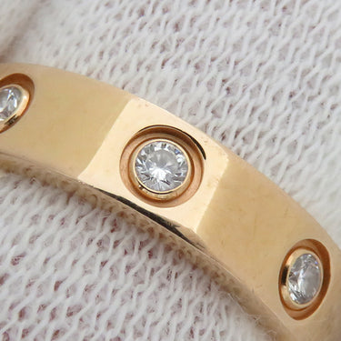 カルティエ Cartier ミニラブリング フルダイヤ B4056247 イエローゴールド K18YG #47(JP7) リング 指輪 LOVE Ring 750 18K YG 18金 8P 7号