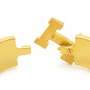 エルメス HERMES クリッククラックH PM パープル×ゴールド GP エナメル ブレスレット Hブレス