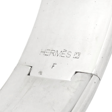 エルメス HERMES クリッククラックH GM ピンクXシルバー メタル エナメル ブレスレット Hブレス