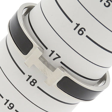 エルメス HERMES クリックHH T4 ブラックXシルバー メタル エナメル ブレスレット Hブレス 黒