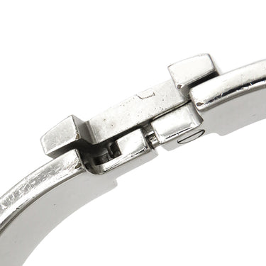 エルメス HERMES クリックHH T4 ブラックXシルバー メタル エナメル ブレスレット Hブレス 黒