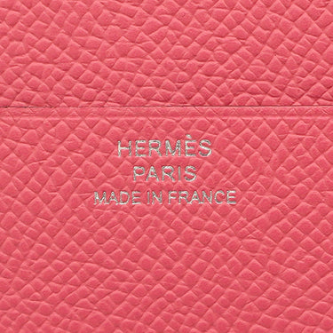 エルメス HERMES ベアン コンビネ ローズアザレ ヴォーエプソン 三つ折り財布 シルバー金具