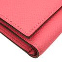 エルメス HERMES ベアン コンビネ ローズアザレ ヴォーエプソン 三つ折り財布 シルバー金具