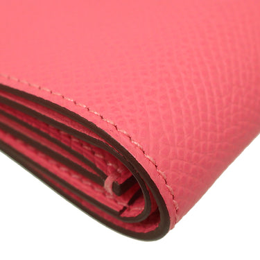 エルメス HERMES ベアン コンビネ ローズアザレ ヴォーエプソン 三つ折り財布 シルバー金具