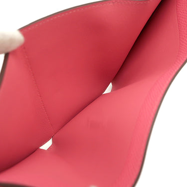 エルメス HERMES ベアン コンビネ ローズアザレ ヴォーエプソン 三つ折り財布 シルバー金具