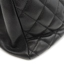 シャネル CHANEL GST トートバッグ A50995 ブラック キャビアスキン トートバッグ シルバー金具 黒 チェーンショルダー ココマーク