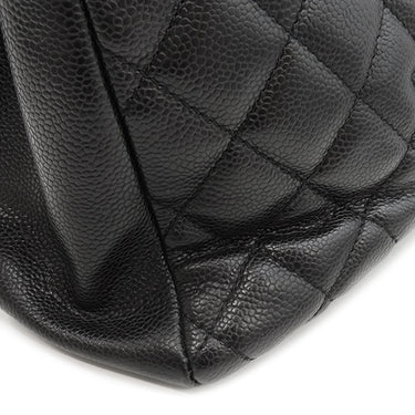 シャネル CHANEL GST トートバッグ A50995 ブラック キャビアスキン トートバッグ シルバー金具 黒 チェーンショルダー ココマーク