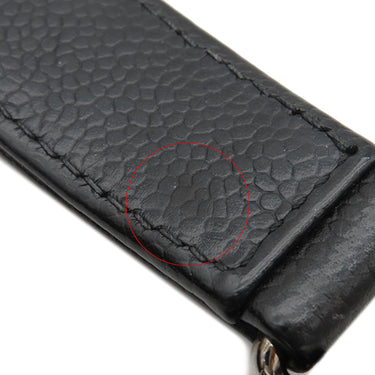 シャネル CHANEL GST トートバッグ A50995 ブラック キャビアスキン トートバッグ シルバー金具 黒 チェーンショルダー ココマーク