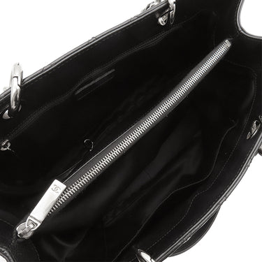 シャネル CHANEL GST トートバッグ A50995 ブラック キャビアスキン トートバッグ シルバー金具 黒 チェーンショルダー ココマーク