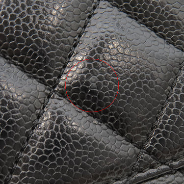 シャネル CHANEL GST トートバッグ A50995 ブラック キャビアスキン トートバッグ シルバー金具 黒 チェーンショルダー ココマーク