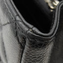 シャネル CHANEL GST トートバッグ A50995 ブラック キャビアスキン トートバッグ シルバー金具 黒 チェーンショルダー ココマーク