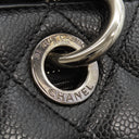 シャネル CHANEL GST トートバッグ A50995 ブラック キャビアスキン トートバッグ シルバー金具 黒 チェーンショルダー ココマーク