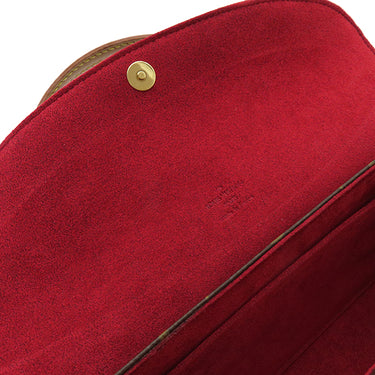 ルイヴィトン LOUIS VUITTON ソナチネ M51902 モノグラム モノグラムキャンバス ハンドバッグ ゴールド金具 茶 赤