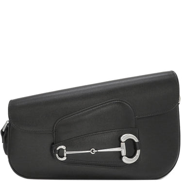 グッチ GUCCI ホースビット 1955 764155 ブラック レザー ショルダーバッグ シルバー金具 黒 ワンショルダーバッグ