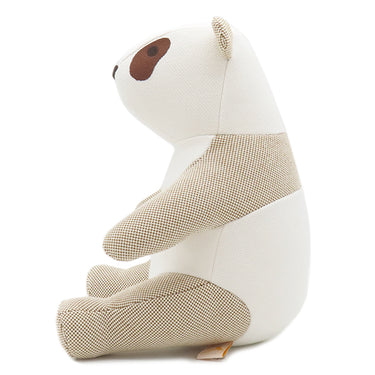 エルメス HERMES パンダ エミール カネル コットン レザー ぬいぐるみ トワルH