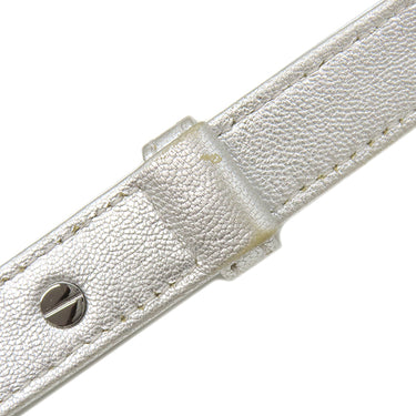 シャネル CHANEL ボーイシャネル シルバー×ブラック カーフ ショルダーバッグ シルバー金具 黒 バイカラー ココマーク