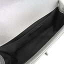 シャネル CHANEL ボーイシャネル シルバー×ブラック カーフ ショルダーバッグ シルバー金具 黒 バイカラー ココマーク