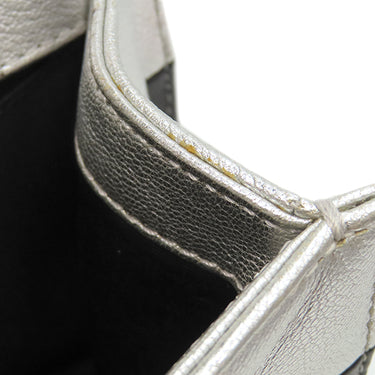 シャネル CHANEL ボーイシャネル シルバー×ブラック カーフ ショルダーバッグ シルバー金具 黒 バイカラー ココマーク