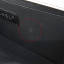 シャネル CHANEL ボーイシャネル シルバー×ブラック カーフ ショルダーバッグ シルバー金具 黒 バイカラー ココマーク