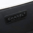 シャネル CHANEL ボーイシャネル シルバー×ブラック カーフ ショルダーバッグ シルバー金具 黒 バイカラー ココマーク