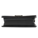 シャネル CHANEL ボーイシャネル シルバー×ブラック カーフ ショルダーバッグ シルバー金具 黒 バイカラー ココマーク