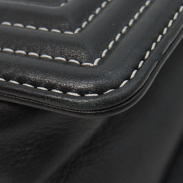 シャネル CHANEL ボーイシャネル シルバー×ブラック カーフ ショルダーバッグ シルバー金具 黒 バイカラー ココマーク