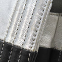 シャネル CHANEL ボーイシャネル シルバー×ブラック カーフ ショルダーバッグ シルバー金具 黒 バイカラー ココマーク