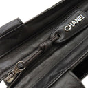 シャネル CHANEL マトラッセ  ブラック レザー ショルダーバッグ シルバー金具 黒 ココマーク トートバッグ 肩掛け