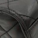 シャネル CHANEL マトラッセ  ブラック レザー ショルダーバッグ シルバー金具 黒 ココマーク トートバッグ 肩掛け