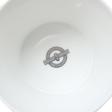 エルメス HERMES シェーヌダンクル モーニングカップ＆ソーサー プラチナ 磁器 食器 コーヒーカップ ティーカップ ポーセリン